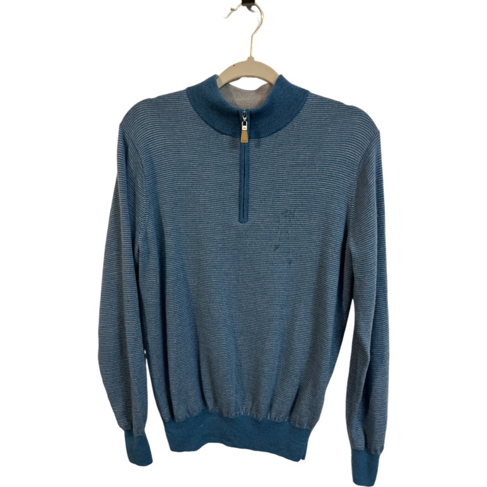 Peter Millar Merino Wool Quarter Zip Sweater Size M